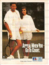 1990 Russell Athletic Vintage Magazine Ad    Attractive Tennis Couple picture