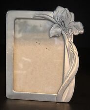 Vintage Seagull Pewter Picture Frame Iris Flower 3  1/2” X 5” 1985 PF 128 picture