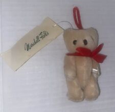 Marshall Fields Miniature Teddy  Bear w TAG Biege Plush Ornament Cannon Falls MN picture