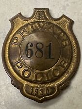 1930 Vintage Obsolete Kansas City Missouri Private Police Badge picture