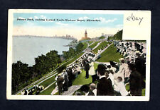 1916 Postcard, JUNEAU PARK, LOOKING TOWARD NORTH-WESTERN DEPOT, MILWAUKEE, WIS. picture