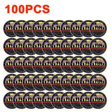 100PCS Thank You for Your Service Commemorative Gold Coin Challenge Military picture