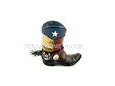 Mini Texas Flag Boot Vase Toothpick Pen Holder Tiny Cowboy 4