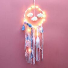 Pink Cloud LED Dream Catcher Baby Blue Pink Light up Room Decor Nursery Mobile picture