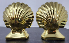 Vintage Baldwin Solid Brass Shell Bookends Henry Ford Museum Seashells Book Ends picture