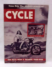 Cycle 1954 Motorcycle Magazine Triumph Tiger-Bird Guided Missiles picture