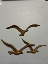 Vintage Seagulls Wall Hangings Homco Inc 3 Birds - 2 Pieces #7619 Retro Decor picture