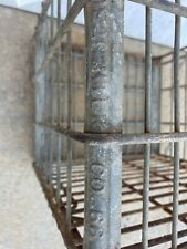 VINTAGE Dean Milk Co. Crate Metal Wire  Heavy Duty Rustic Industrial 1966 Stamp picture