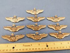 LOT OF 10 - MILITARY SENIOR ASTRONAUT WING PINS 3 INCH - NEW L-22 picture