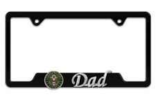 ARMY DAD 3D BLACK METAL LICENSE PLATE FRAME USA MADE picture