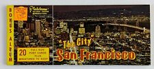 1977 San Francisco California The City Plastichrome Postcard Booklet Golden Gate picture