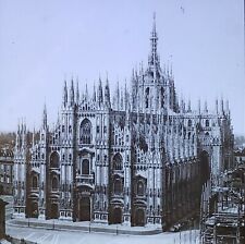 Cathedral of Milan, Italy c1900's G. KANZEE Magic Lantern Glass Slide picture