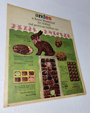 Vintage 1960s Easter Andes Chocolate Candy Bunny PRINT AD 13”x10” 1966 Prop picture