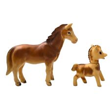 Vintage 1970s Ninohara Japan Horse And Foal Rubber Toys Set Of 2 picture