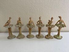 Vintage Group of 6 Composite / Resin Ballerina Dancer Girl Figurines picture