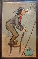 1902 Cigar Postcard Vintage Funny 2 Cent Stamp Charlottesville Clifton Forge VA picture