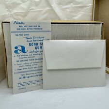 vintage 4.3/8” X 5.3/4” Envelopes 250 Heavy Bond Cool White (Ivory) Gummed NICE picture