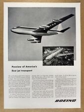 1954 Boeing 367-80 Jet Prototype vintage print Ad picture