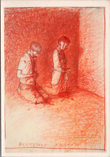 Gottfried Helnwein Bloody Boys Colored Pencil '87 Art Postcard Taschen Publisher picture