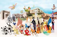 Walt Disney WED Malificent Mickey Mouse Sorceror Mulan Goofy Pluto Minnie Print picture