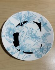 Anthropologie Grace Monogram Initial C Dessert Salad Appetizer Plate Blue Floral picture