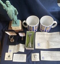 Statue Of Liberty, Bell, Ingot, Key Chain, 2 Coffee Mugs. Material From Statue picture