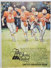1981 Tennessee Volunteers Football United American Bank Vintage Print Ad Art 80s picture