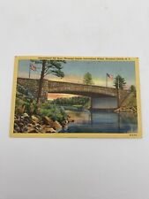 Vintage Postcard Thousand Islands International Bridge New York Posted 1951 picture