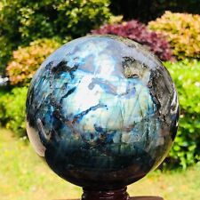 6.62LB Natural Labradorite Ball Rainbow Quartz Crystal Sphere Gem Reiki Healing picture