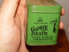 Vintage  Gopher Death Fort Dodge Chemical Co. Empty Tin picture