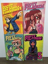 Scott Pilgrim Manga Lot Volumes 1, 3, 4, & 5 Comic Graphic Novel Paperbacks picture