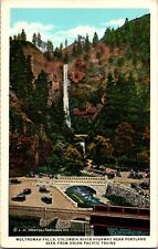 Postcard Multnomah Fall Columbia River Oregon Seen From Union Pacific Trains picture