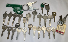 Vintage Automotive Car Key Lot of 29 GM Ford Chrysler Lincoln Mercury Datson Gas picture