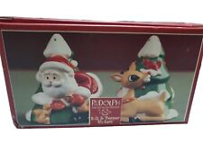 LENOX Rudolph The Red Nosed Reindeer Santa Claus Salt & Pepper Shakers picture