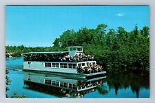 Soo Junction MI-Michigan, New River Boat Paul Bunyan, Antique, Vintage Postcard picture