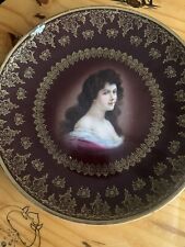 Antique Hand Painted German Porcelain Finest Royal Vienna Plate, Lovely Lady picture