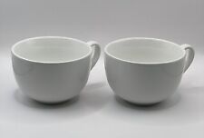 Threshold Set Of Two Large White Porcelain Mug Cup picture