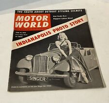 June  1953 Motor World  Magazine Hot Rod Racing Indy Drag Auto Marilyn Monroe picture