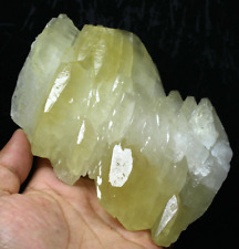  2.01lb New find natural yellow Calcite Crystal cluster mineral specimen/China picture