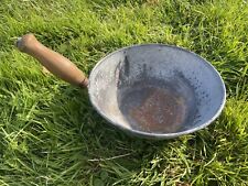 Vintage Grain Scoop /Feed Scoop Metal With Wooden Handle Lovely Used Conditions picture