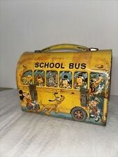 Vintage Disney metal School Bus Lunch Box 1961 picture