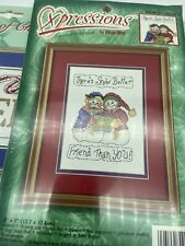2 janlynn counted cross stitch kit And 1 Xpressions By Bucilla Holiday Christmas picture