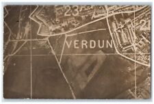 c1914-1918 Verdun Military Map Aerial View France RPPC Photo Unposted Postcard picture