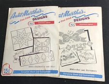(AM1)  Vintage  2 Aunt Martha's Cross stitch designs picture