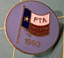 Vintage Collectible Pin: PTA Texas Convention Volunteer 1993 picture