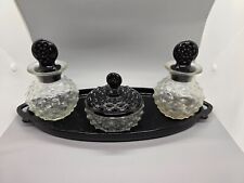 Art Deco Crystal & Black Vintage Vanity Set (SKU 1503) picture