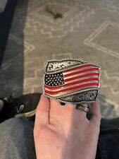 Montana Silversmiths Waving American Flag Belt Buckle  Made in Montana  USA picture