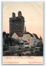 c1910 Der Schlossberg m. Dombaugerust Meissen Germany Unposted Postcard picture