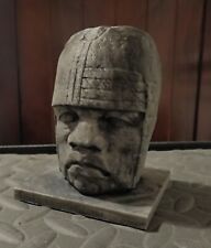 Large Olmec Head Smithsonian Scan 3D print hand painted home art antique decor  picture