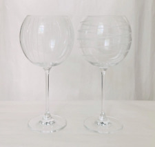 Mikasa Crystal 2 Matching Mismatching Wine Glasses picture